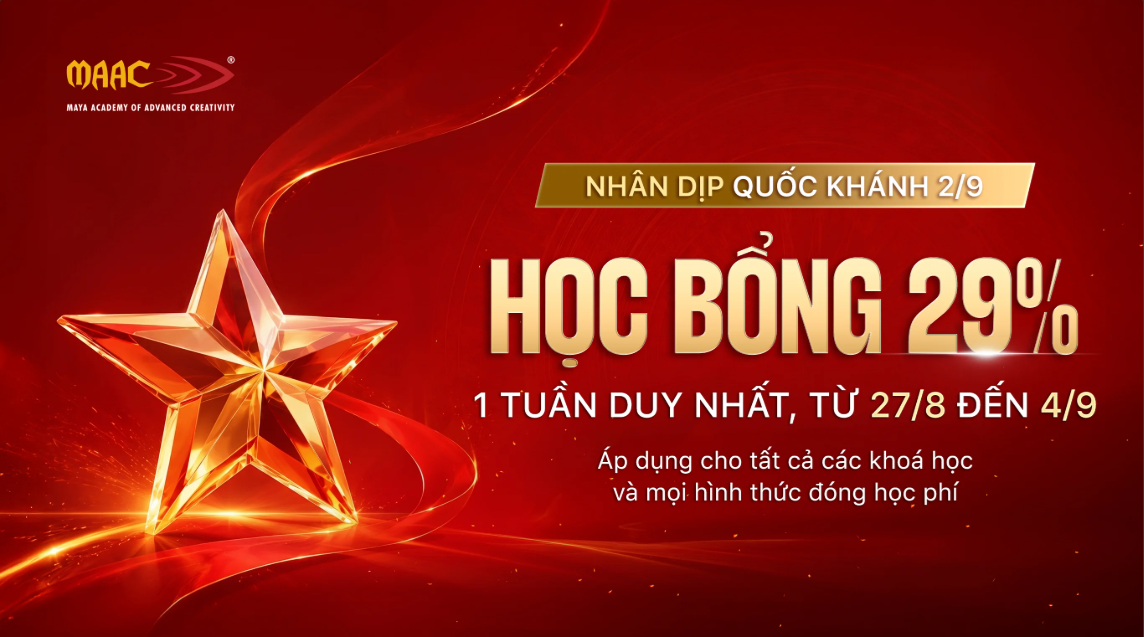 MAAC TẶNG 9 SUẤT HỌC BỔNG 29% NHÂN DỊP QUỐC KHÁNH 2/9