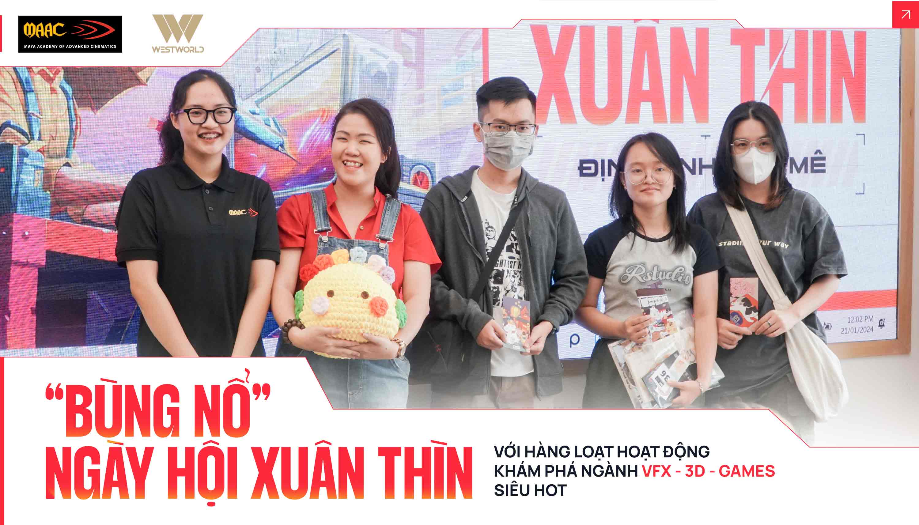 “Bùng nổ” ngày hội xuân Thìn với loạt hoạt động khám phá ngành VFX - 3D - GAMES siêu hot